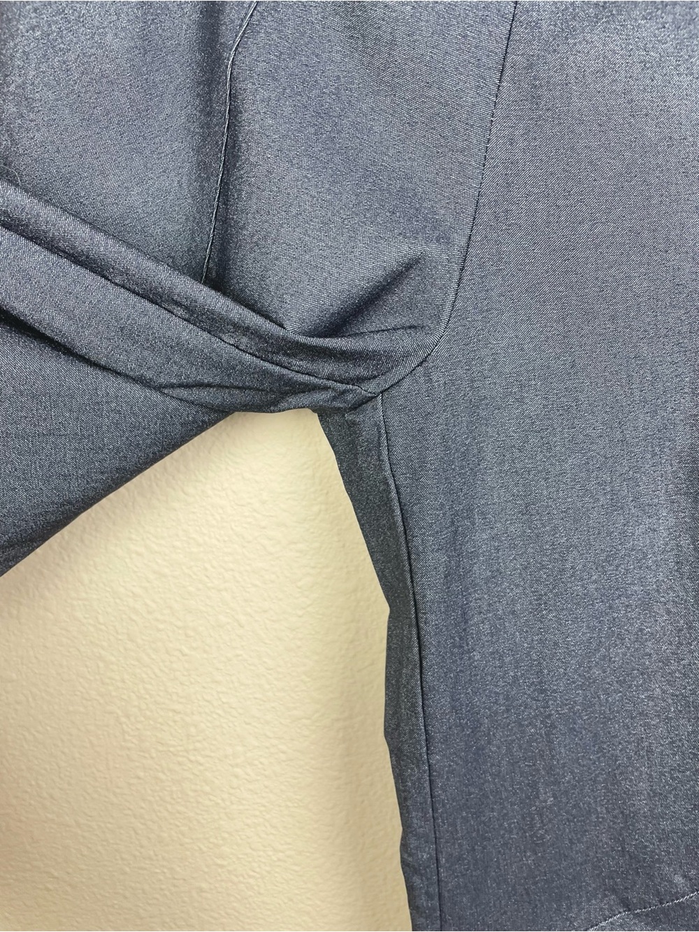 Porto San Francisco Women's 6 Chambray Barrel Leg Capri Pants Patch Pockets Zip - Picture 7 of 16